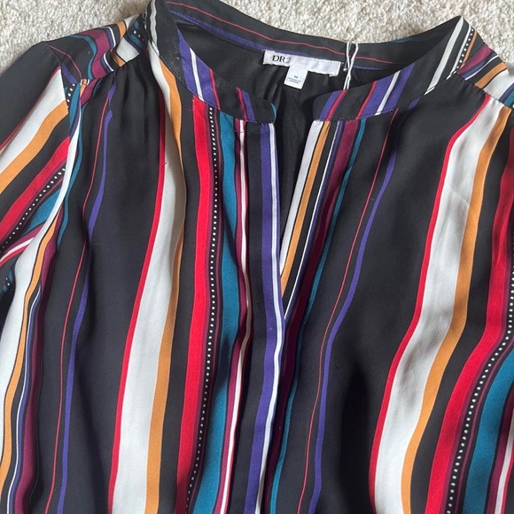 Rainbow and black vertical striped dress - Picture 2 of 4